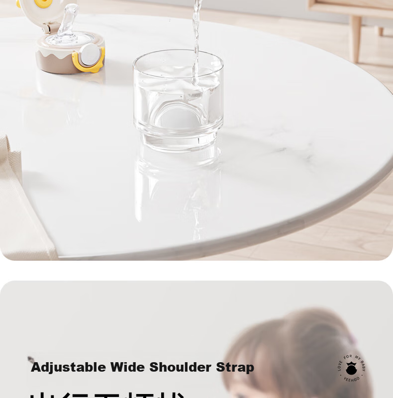 YEEHOO Baby Insulated Water Bottle with Straw for Learning to Drink, Specialized Insulated Milk Bottle for Children - Cream Rice 13
