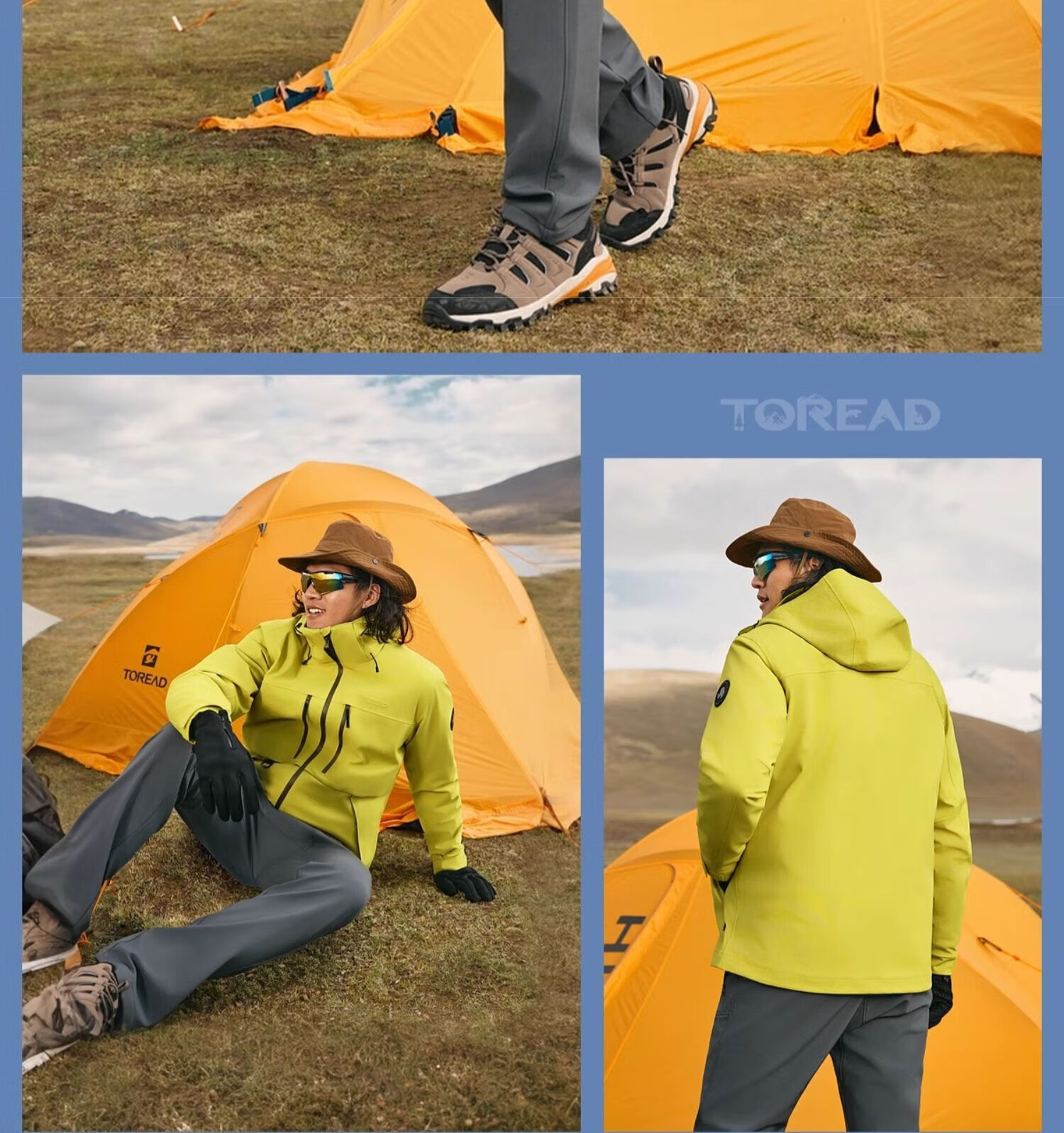 TOREAD Three-In Outdoor Professional Waterproof Windproof Mountaineering Jacket Hiking Coat, Black Men's XL 20