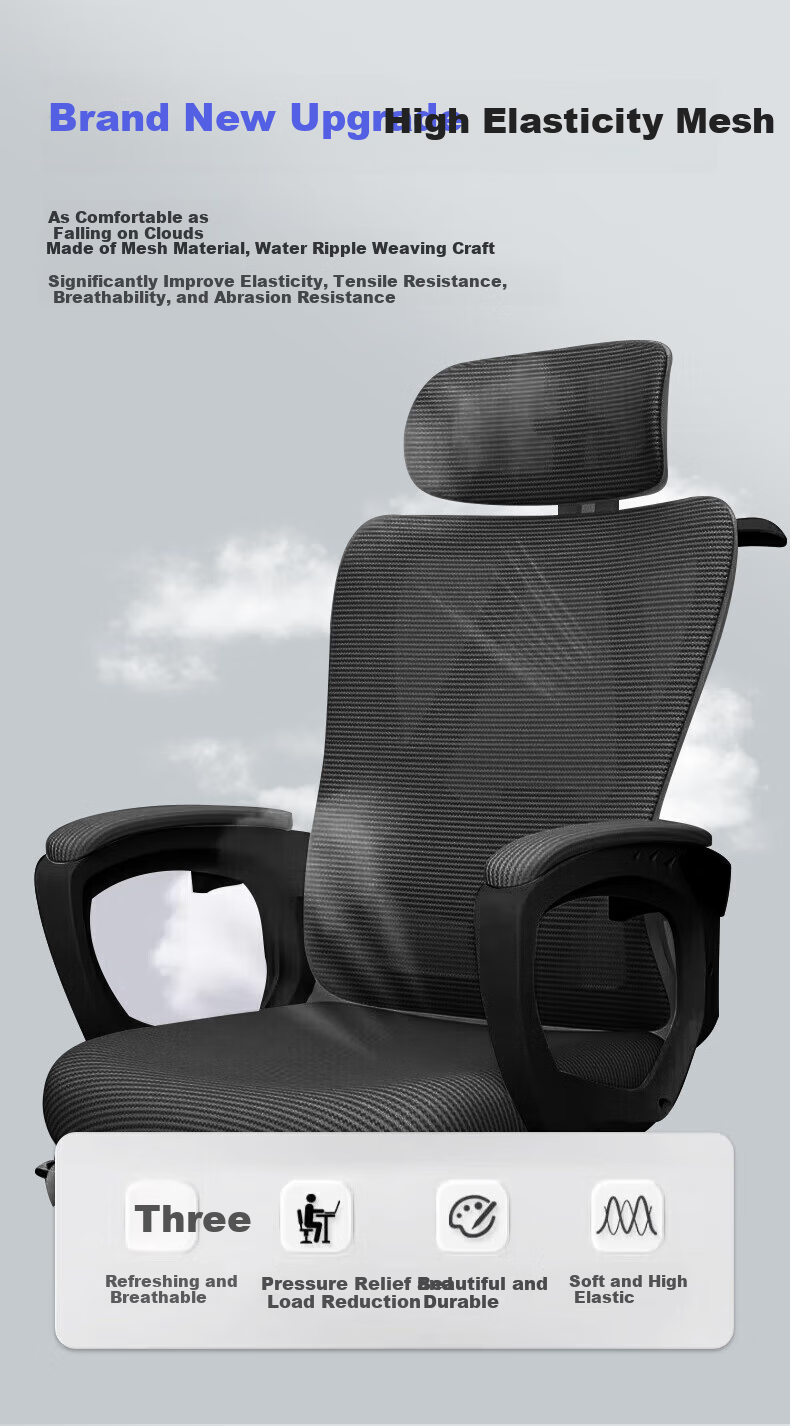 Quanpinwu Computer Chair, Home Ergonomic Chair, Office Chair with Backrest, Swivel Chair for Study, Executive Chair, Gaming Chair for E-Sports 11