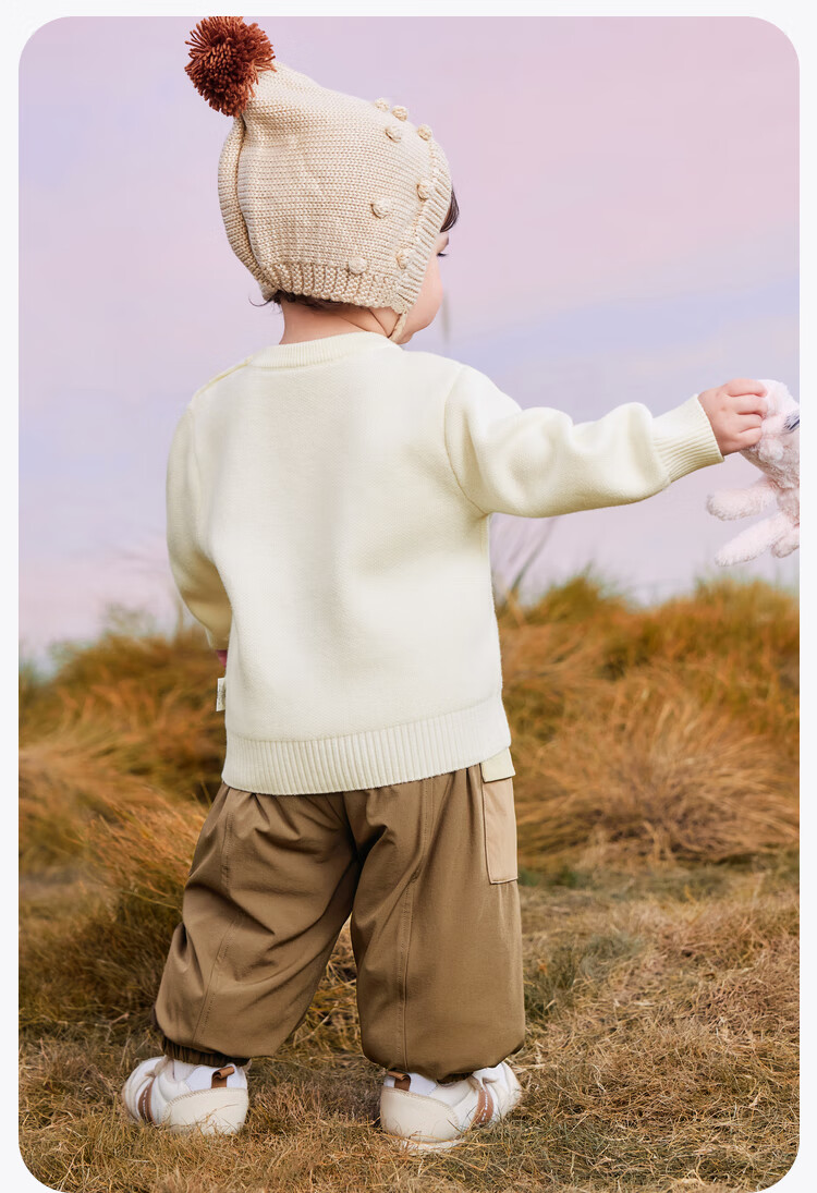 Minibala 【Soft Sweater】Unisex Kids Children's Soft Skin-Friendly Knitwear 2025 Autumn Winter New Knit Sweater 14