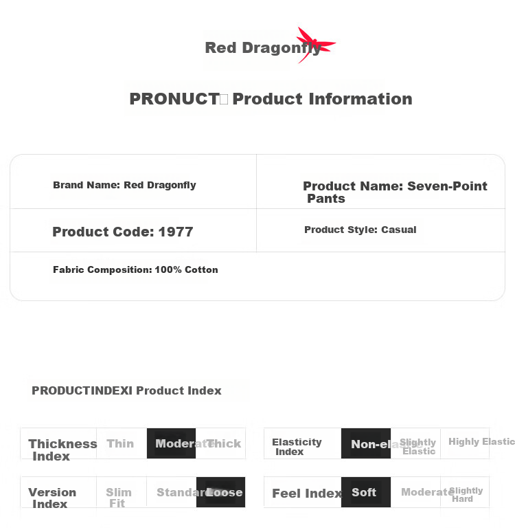 RED DRAGONFLY Men's Shorts, Summer Fashion Simple Pure Cotton Comfortable Breathable Versatile Three-Quarter Sports Cargo Pants for Me 1