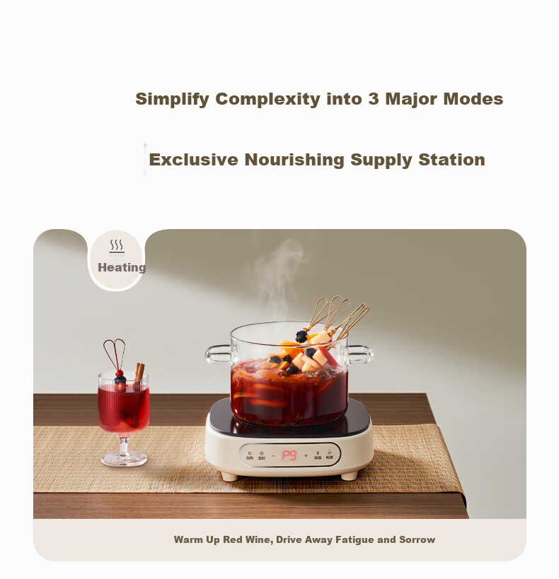 SUPOR Ceramic Cooker, Electric Tea Brewing Induction Stove, Household Electromagnetic Stove, New Mini Compact Simple High-Power Rapid Heating Quiet Hot Pot Surrounding Stove Tea Brewing Cooker C10-CS15 12
