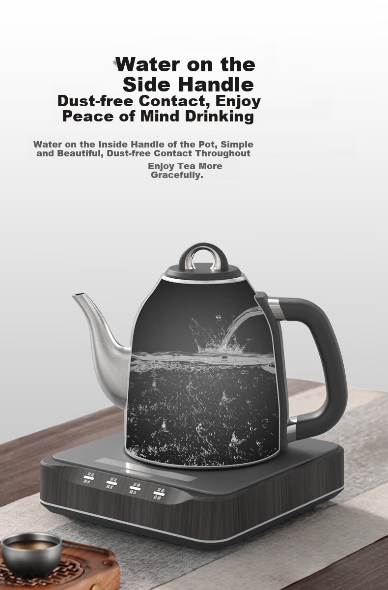 TILIVING (Titanium Living) Pure Titanium Ice Flower Automatic Water-Filling Kettle, Electric Kettle, Tea Table Kettle, Electric Tea Stove Kettle, Bottom Water-Filling, Heat Preservation, Integrated Constant Temperature Boiling Water Teapot 8