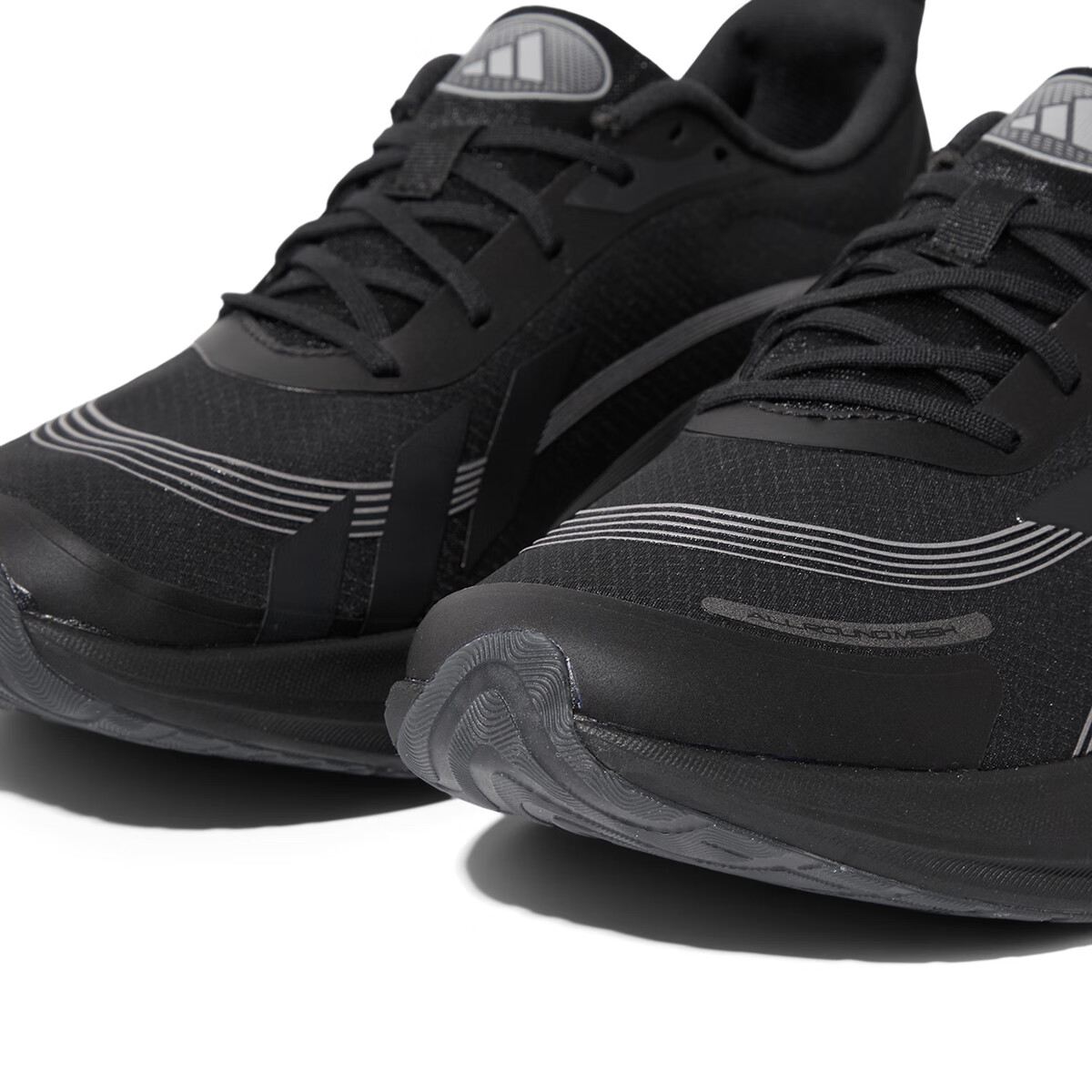 Adidas Men's Running Shoes Cushioning Breathable Marathon Sports Shoes Size 45 Black/Carbon Black 5