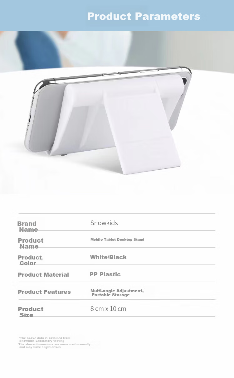 Snowkids, Snowkids Phone Stand, Desktop Live Streaming Portable IPad Tablet Foldable Lazy Stand, Bedside Internet Celebrity Douyin Binge-Watching Video Online Class Stand, Black 6