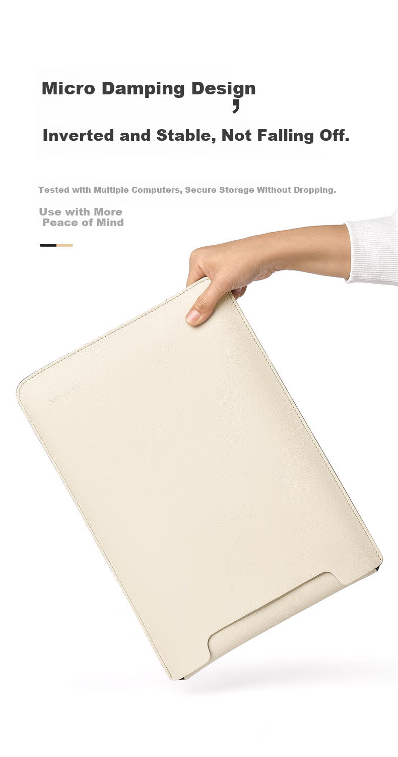 Milooky Laptop Sleeve for 15-Inch, Compatible with Huawei, Apple, Lenovo Xiaoxin Pro 16, Fleece-Lined Protective Case 4