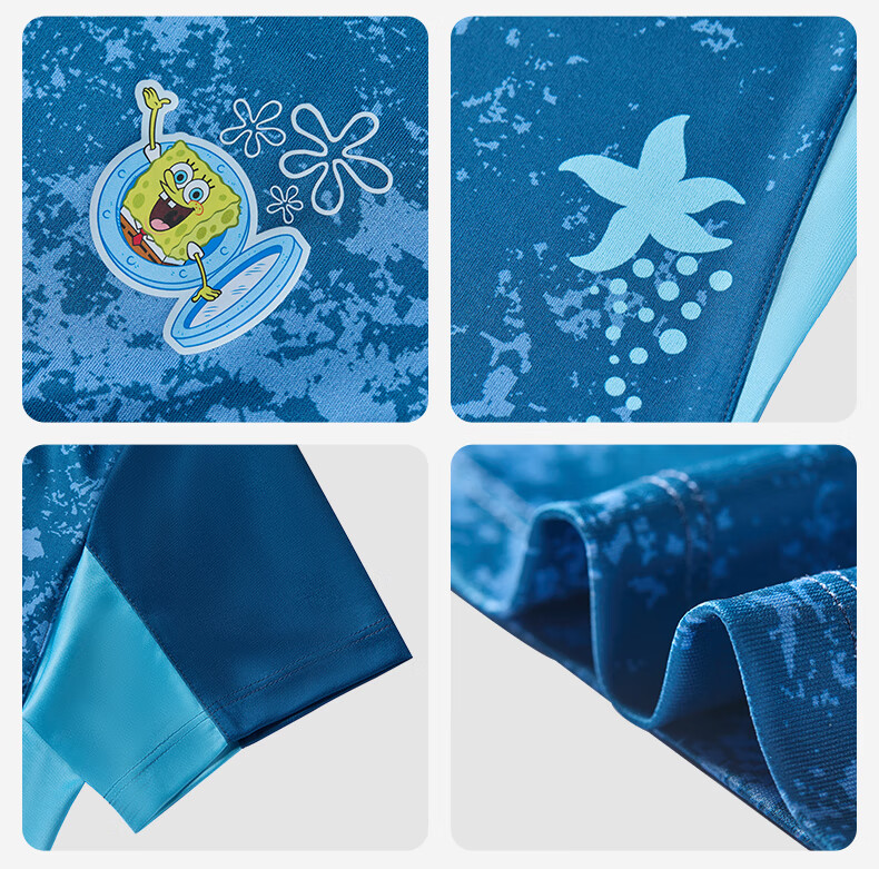 KAWASAKI Youth Kids Boys SpongeBob Collaboration Sports Set C4807 Dark Blue 160 4
