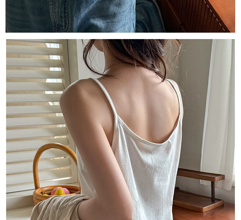 LangSha Korean Style Small Strap Vest Women Snowflake Cotton Sexy V-Neck Base Layer Outerwear Fashion Loose Belly Cover Top Female 22
