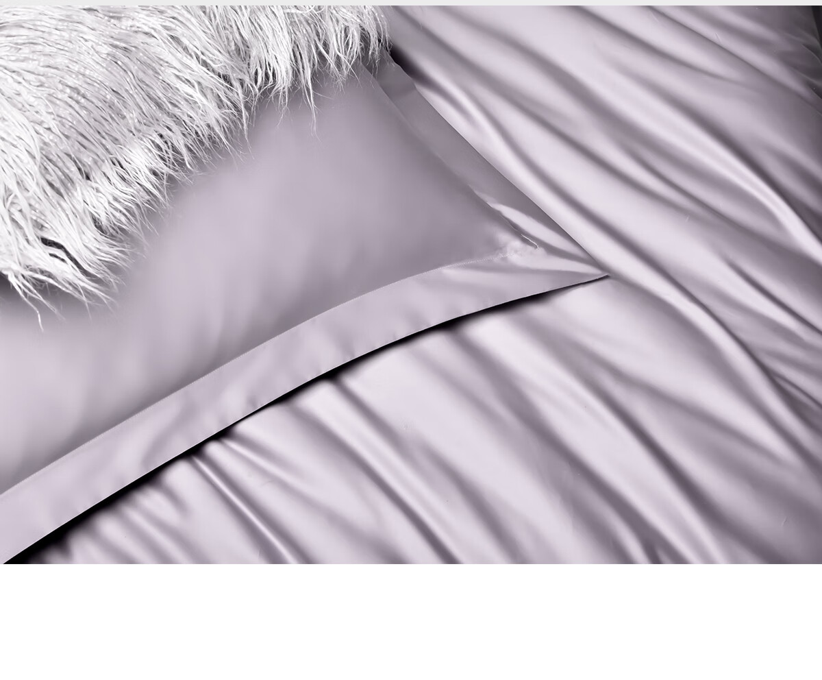 DAPUA Pure Cotton 4-Piece Bedding Set 120-Thread Count Luxury Satin Long-Staple Cotton Sheet and Duvet Cover 1.5m Scarlet Red 16