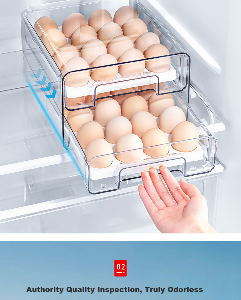 KATEI STORY Japanese Side-Door Egg Storage Box, Refrigerator Food-Grade Preservation Container, Kitchen Organizer, Egg Holder, Storage Solutio 5
