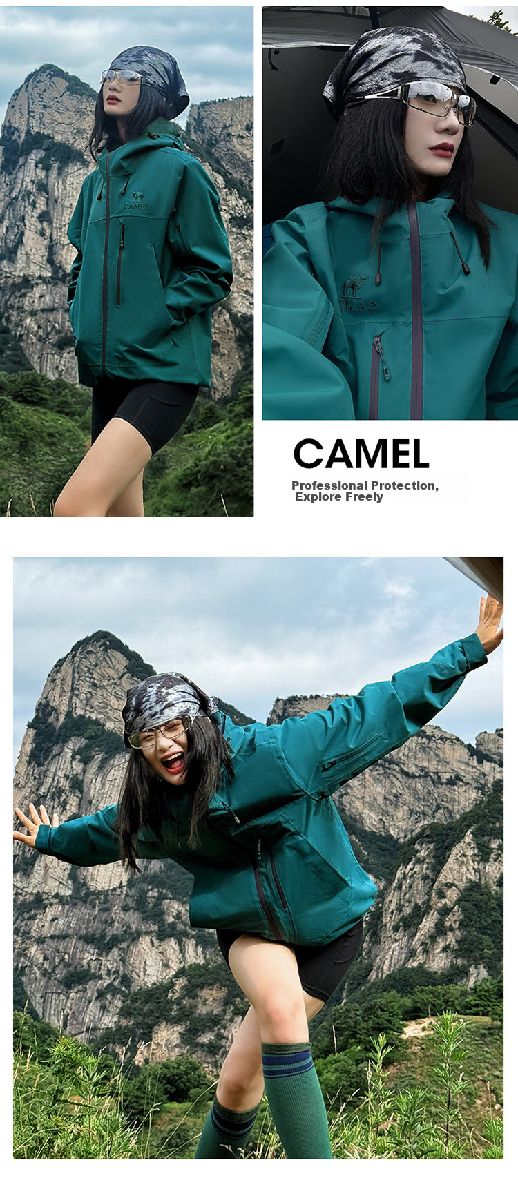 CAMEL (CAMEL) 【Wang Junkai's Choice - Rain God Cruiser】Outdoor 3-in-1 Fleece Assault Jacket 2025 New Model Coat 1