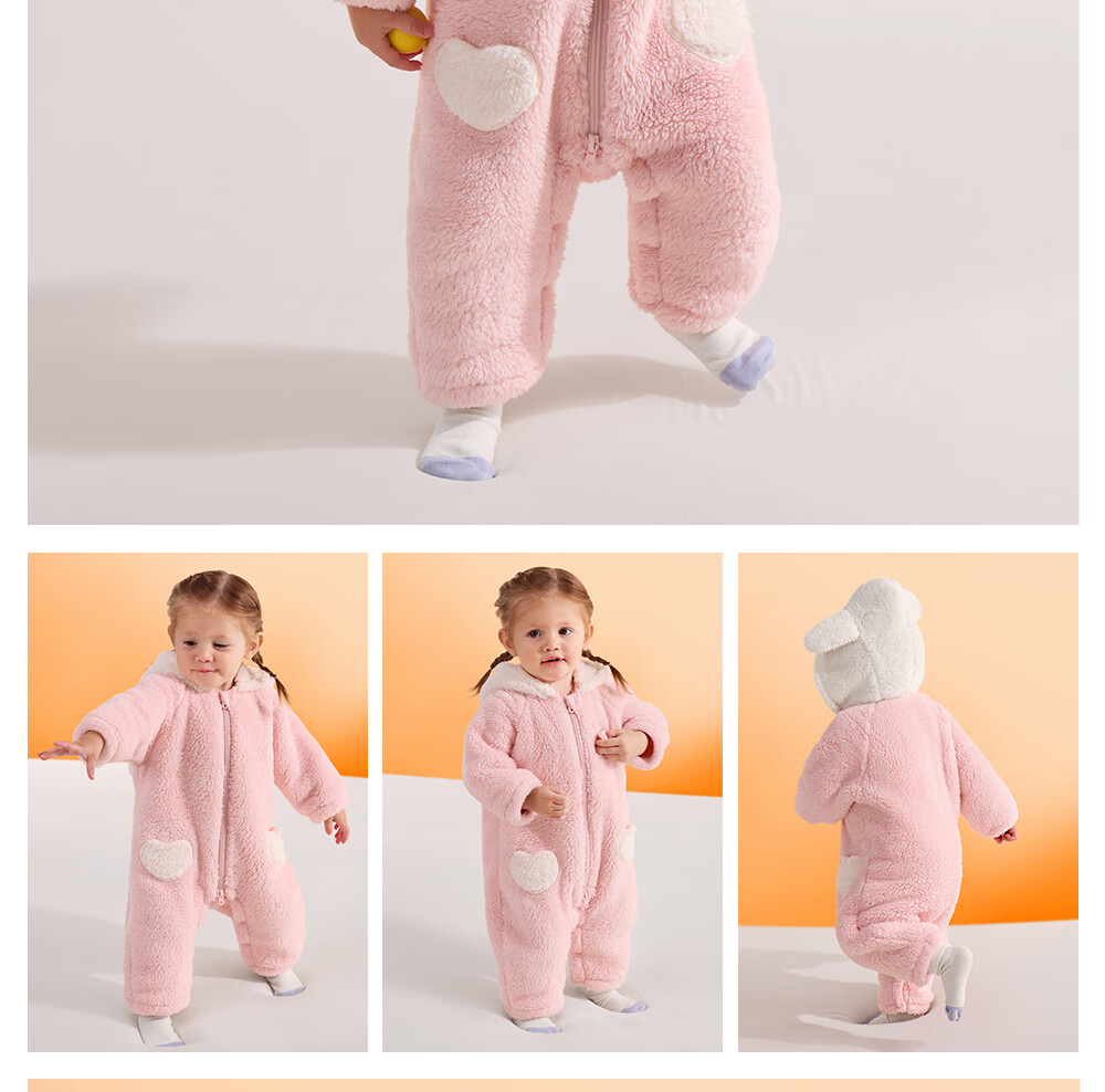 Betis Baby Clothes Autumn Winter Thickened Fleece Lined Warm Unisex Infant Romper Jumpsuit Winter Outdoor Crawling Suit 28