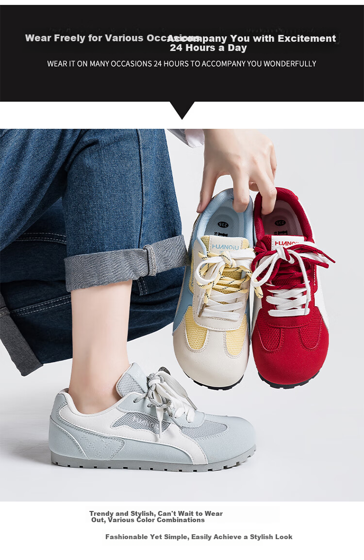 Global Red Puff Deconstruction Shoes for Women 2025 New Summer Thin-soled Sports Shoes Breathable Mesh All-match Sneakers 13
