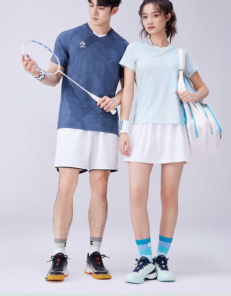 KUMPOO Shura Feather Badminton Shoes ACF Cushioning Rebound Breathable Anti-Torsion Sports Shoes KH-G828 Water Blue/Dark Blue Size 37 3