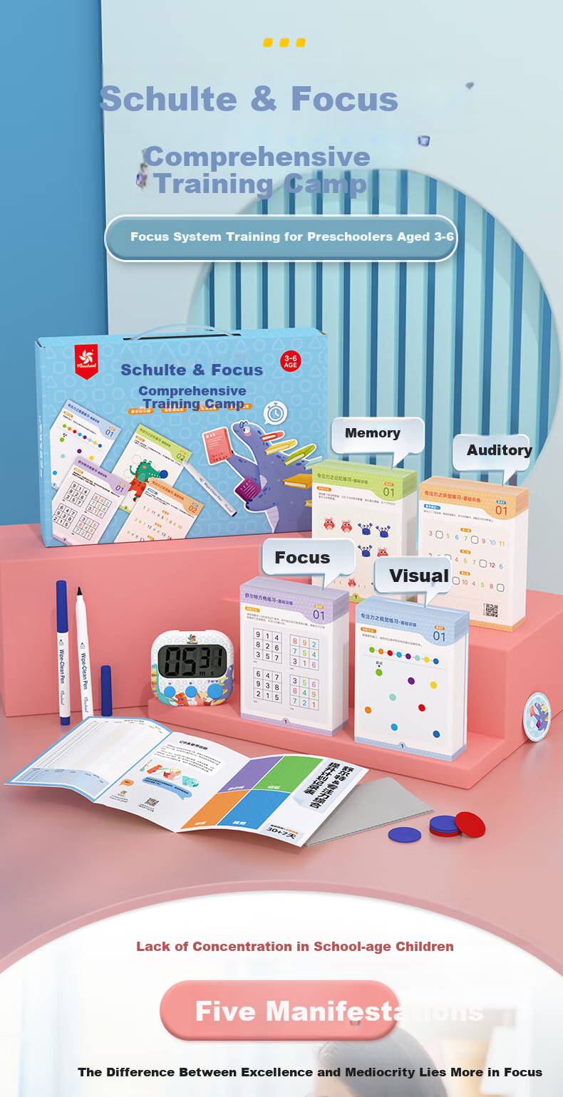 Pinwheel Shurtle Grid Concentration Training Set for Ages 3-6, Attention Booster Educational Toy Shurtle Low Level 2