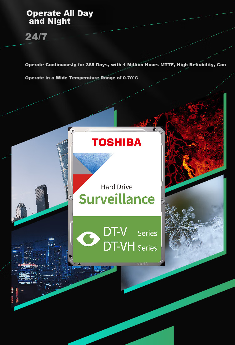 TOSHIBA 6TB 5400 RPM 256MB SATA Interface Mechanical Hard Drive Surveillance Hard Drive Data Recovery Service (DT02ABA600VH) 6