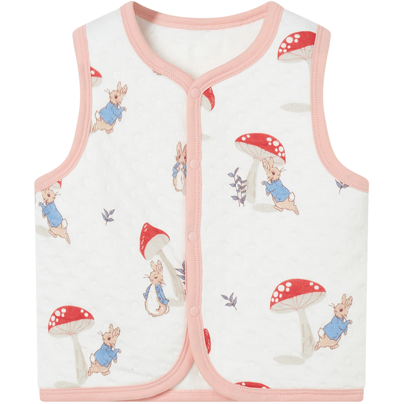 Ibaby Baby Vest Autumn Winter Children's Sleeveless Base Layer Baby Waistcoat Mushroom Rabbit 100