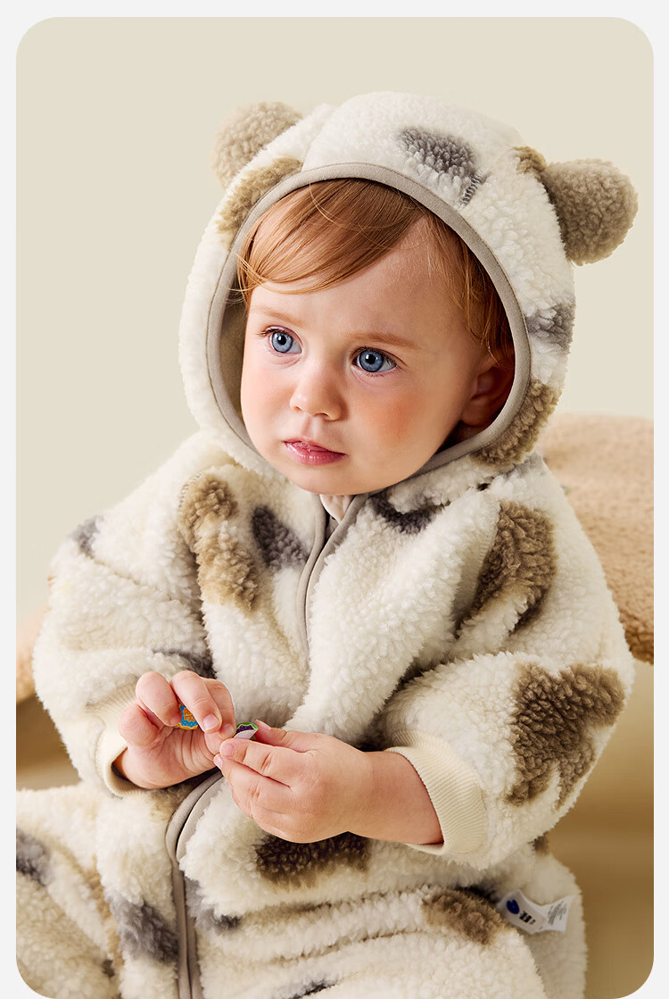 Minibala Baby Clothes Newborn Fleece Lined Hooded Romper Jumpsuit Red Christmas Outfit 2025 Winter Edition 4