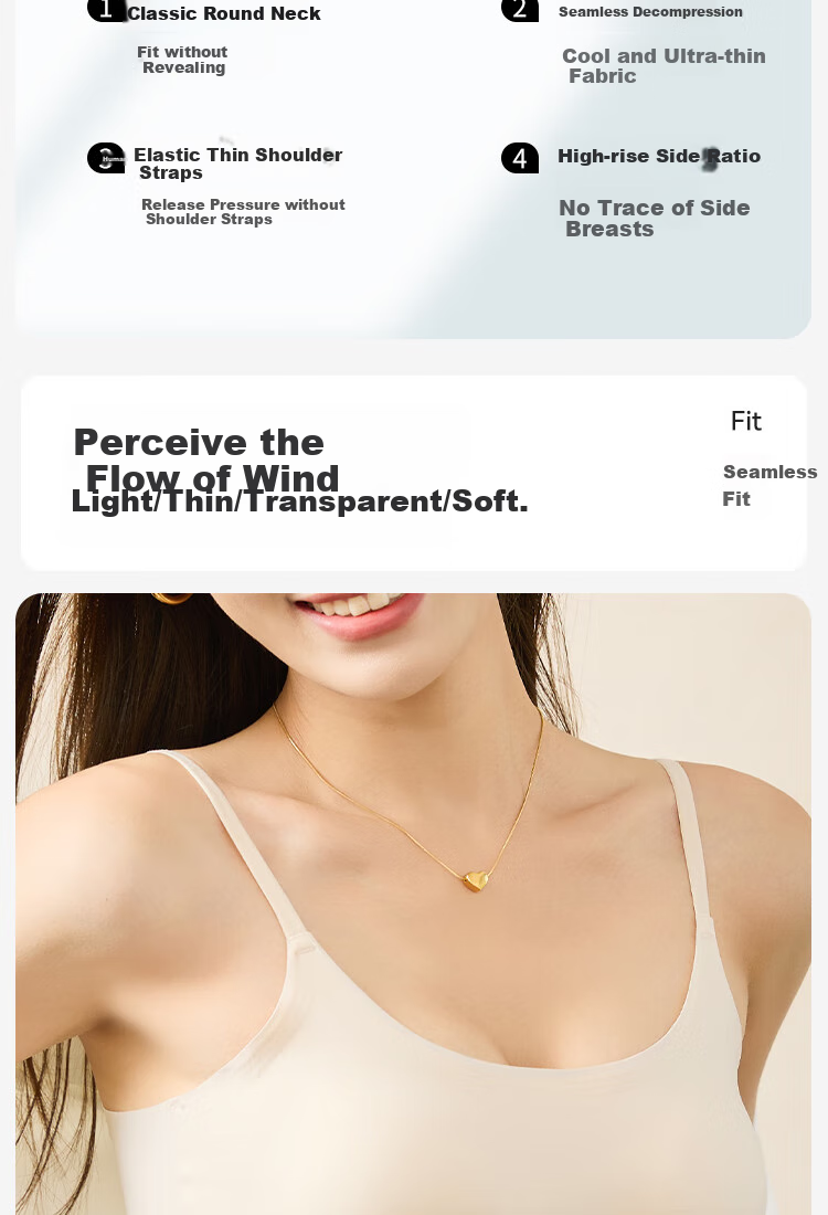 Dushiliren Black Camisole Tank Top for Women with Built-In Bra Pads, Seamless Backless Vest Bra, One-Piece Outer Wear, Stylish And Elegant 4