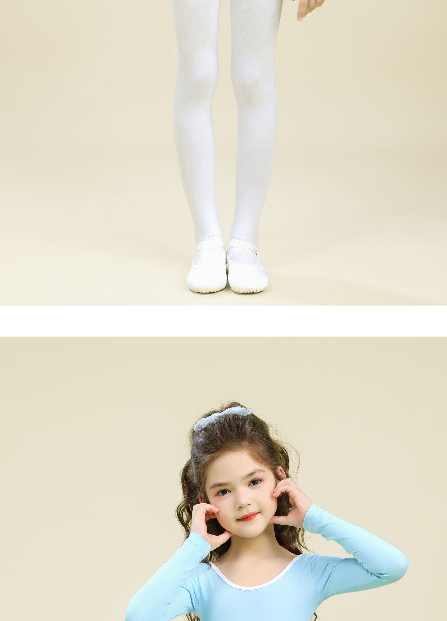 Gooniya Children's Winter Fleece-Lined Thickened Dance Tights Practice Grading Pantyhose White (XL) 7