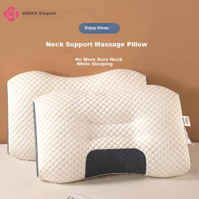 Grace Pillow Shaping Pillow, 7A Antibacterial Star-Rated Hotel Home Water Cube SPA Pillow, Single One Piece, 45*70cm