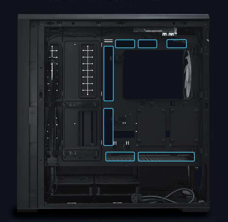 LIANLI L217 INF Infinity Mirror Edition Mid-Tower Gaming PC Case Black Dual PSU Support EATX Motherboard Backplate Support 2