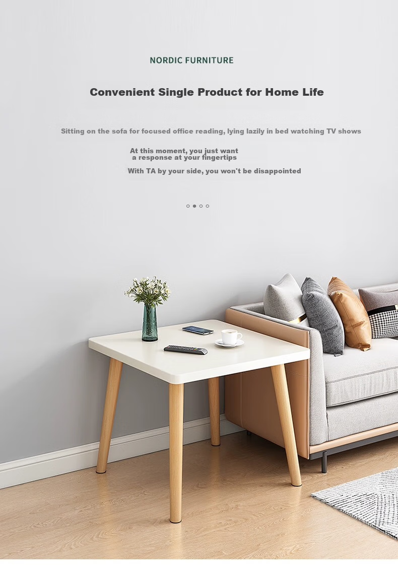 XIAOJIANGCAI Side Table, Sofa End Table, Coffee Table, Small Apartment Modern Table, Home Living Room Side Table, Bedroom Small Tea Table, White, 40 2