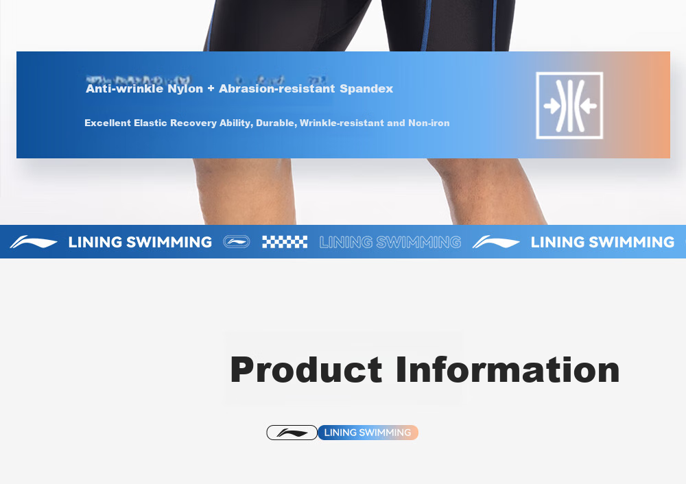 Li-Ning Men's One-Piece Swimsuit, for Teenagers And Adults, Professional Warm Winter Swimwear, for Older Children And Middle School Boys 9