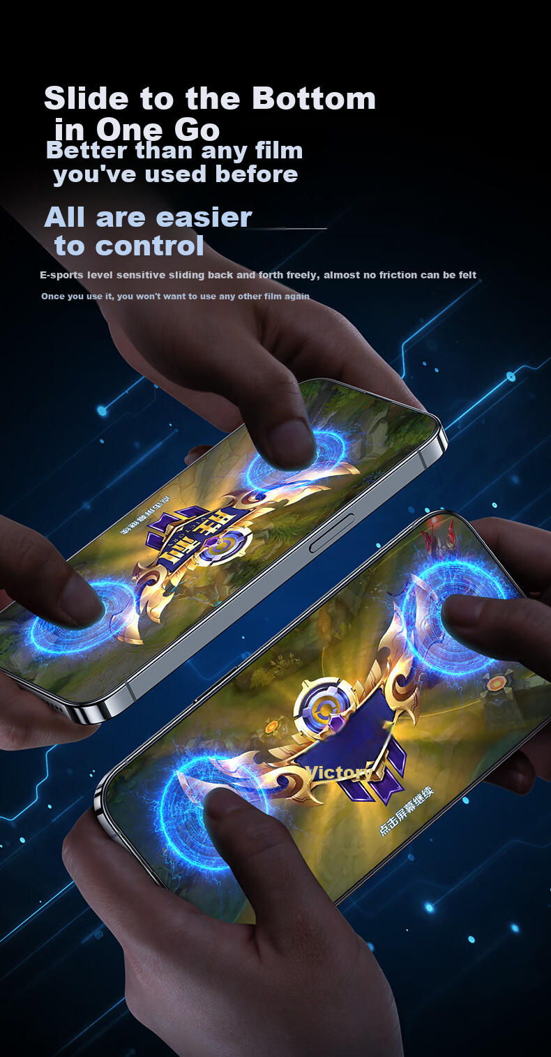 Benks (Benks) [Game-Specific] Tempered Glass Screen Protector for IPhone 17 Pro Max, Apple 17 Pro Max Gaming Film, Anti-Sweat Gaming Frosted Phone Film, Full-Screen Coverage Protective Film 5