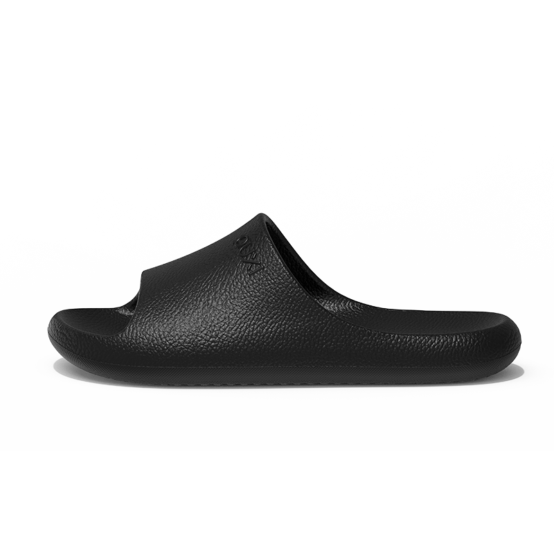 Puxi 2026 New Summer Women's Leather Texture Slippers Indoor Home Non-Slip Odor-Resistant Bathroom Men's Sandals Cosmic Black Size 40-41