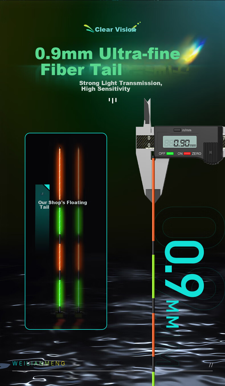Weilianmeng YD04 Fishing Float, Seamless Electronic Float, Luminous Float, Ultra-Thin Tail, Sensitive Day And Night Dual-Use Float, Fishing Tackle 1