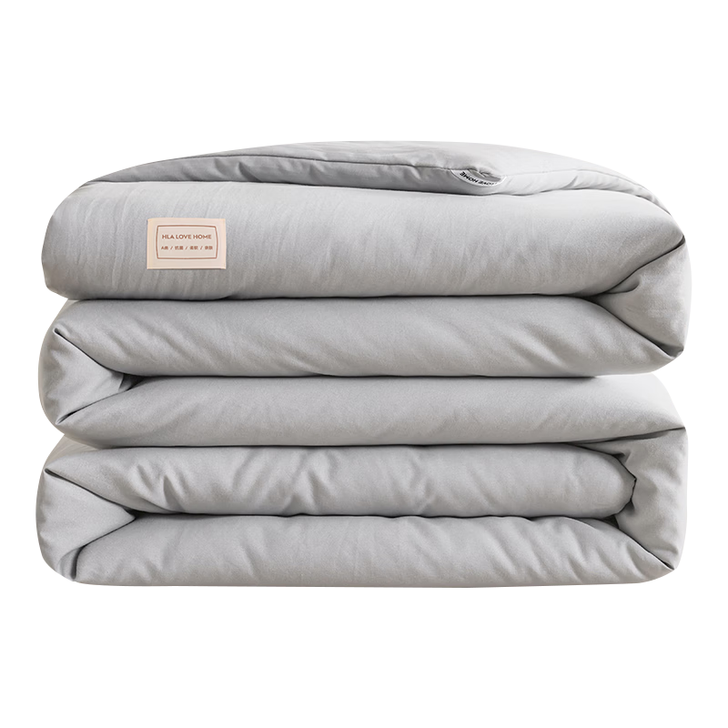 HLA Class A Antibacterial 21% Soybean Fiber Summer Cool Quilt, Air Conditioning Comforter for Summer, Machine Washable, 1.8*2.2m, Gray