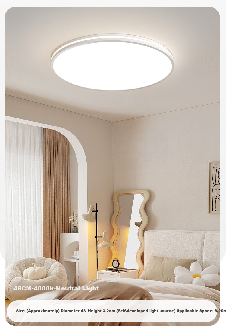 MICOE Full-Spectrum Eye-Protection LED Ceiling Light for Bedroom, Modern Minimalist Ultra-Thin Super Bright LED Children's Room Lighting Fixture 22