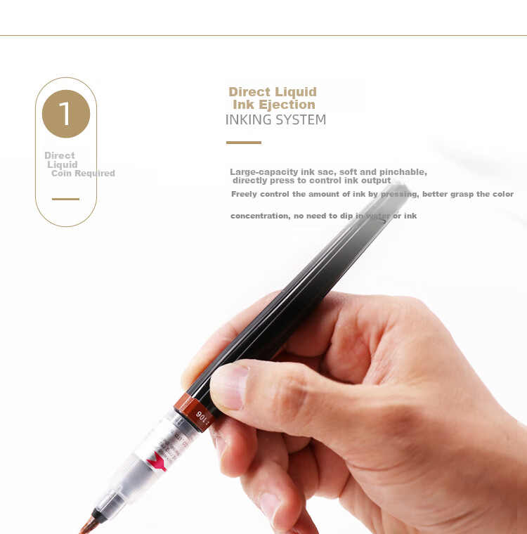 Pentel Colored Scientific Brush Pen, Chinese-Style Calligraphy And Drawing Soft Brush Pen (Suitable for XGFL), Brush Refill FR-106X Brow 2