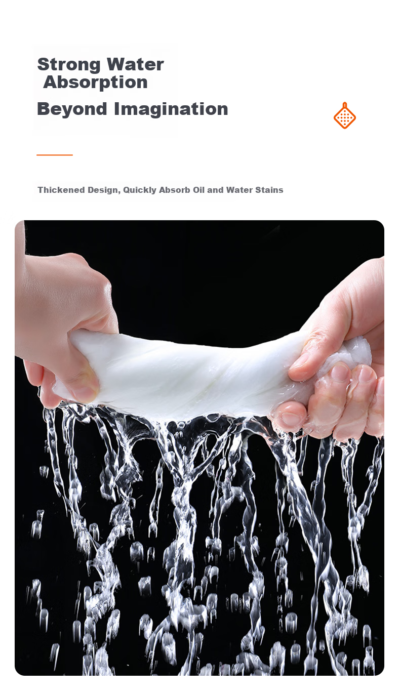 MENGTING Disposable Wipes, 150 Sheets, Thick Non-Woven Fabric, for Home Kitchen Use, Absorbent And Oil-Absorbing Dishwashing Cloths 7
