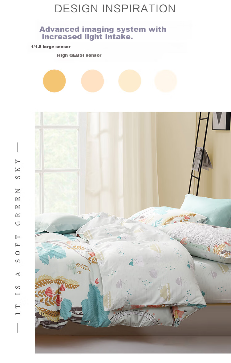 FUANNA Home Textiles Three-Piece Set All-Polyester Double-Sided Brushed Single Bed Sheet Duvet Cover Pillowcase for 1.2-Meter Bed (152*210cm) 1