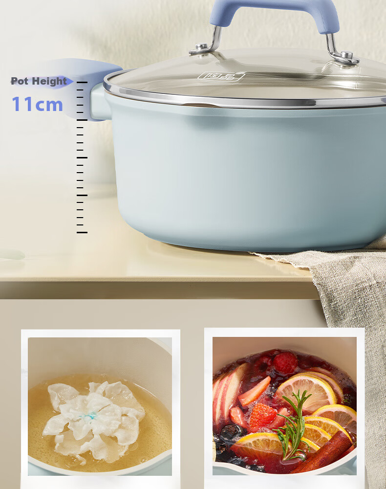 SUPOR Titanium-Containing Non-Stick Soup Pot 24cm Milk Pot for Stewing Meat And Making Soups Compatible with Induction Cooker And Gas Stove ET24LBN02 14