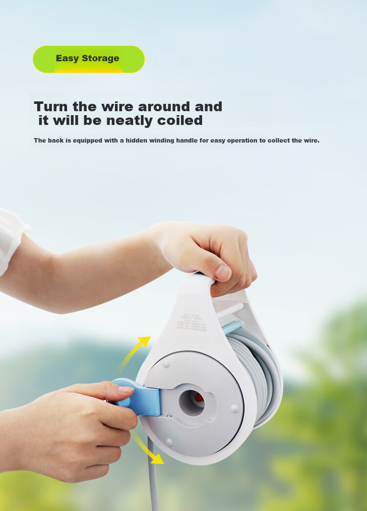 BULL Overheat Protection Cable Reel Socket/power Strip GN-8030, 4 Outlets, 30 Meters Cable Reel, for Engineering Use 6
