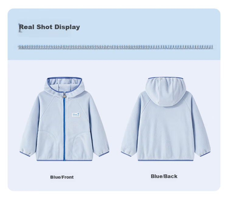 Dishini Fleece Jacket for Boys And Girls, Spring 2026 New Style Children's Cardigan Hoodie for Older Kids 4
