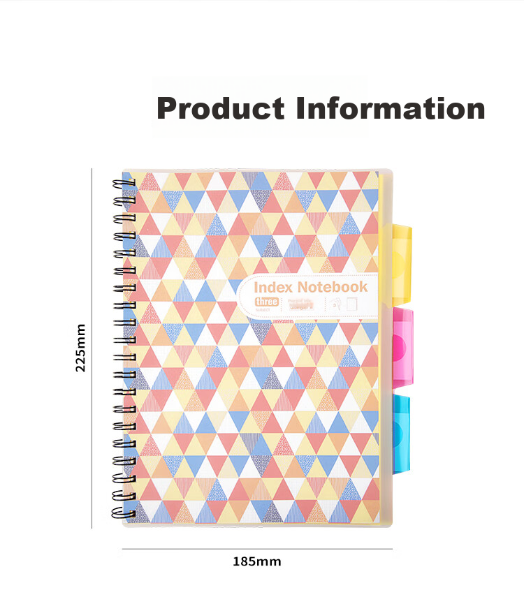 GuangBo Spiral Notebook, Four Colors Mixed English Vocabulary Book, A7 Size, Portable, Divided into Sections for Quick Note-Taking, Student Journal, FB64105-DS4 10