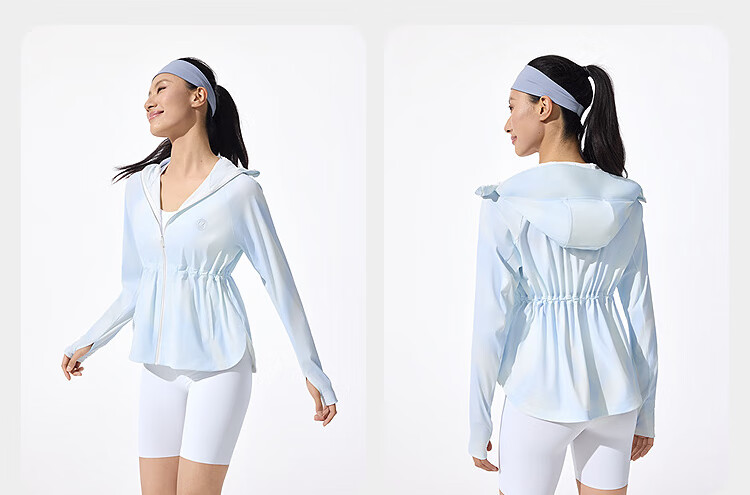 BOSIDENG Summer National Standard Original Yarn Women's Sun Protection Jacket UPF100+ UV Protection Casual Sports Travel Coat 26
