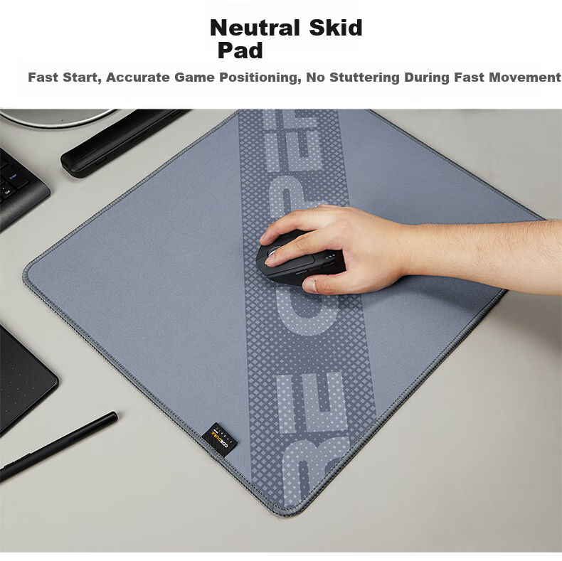 CAPERE Waterproof Nylon Mouse Pad, Cordura Coarse Surface Neutral Pad, Computer Accessory Gaming Mat, [Zhuifeng] Black 350x250x3mm Nylon Pad 12
