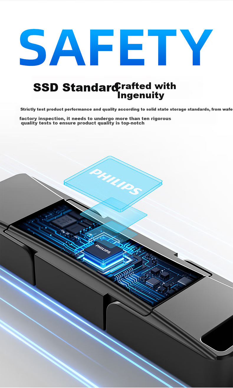 PHILIPS 1TB High-Speed Solid State USB Flash Drive, Dual Interface for Phones And Computers, 41UT, Read Speed up to 1000MB/s, Large Capacity Flash Drive, Compatible with Phones, Computers, And Tablets 9