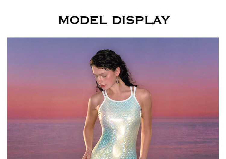 AtlanticBeach 2025 New Mermaid Iridescent Scale Professional Women's Racing One-Piece Swimsuit Fashion High-End Swimwear 5