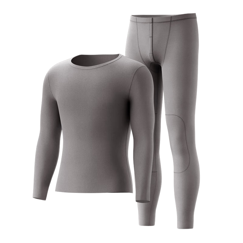 HLA Home [Xiao Huo-Air7] Men's Thermal Underwear Double-Sided Fleece 230g Antibacterial Patch Ginseng Autumn Shirt and Pants Set