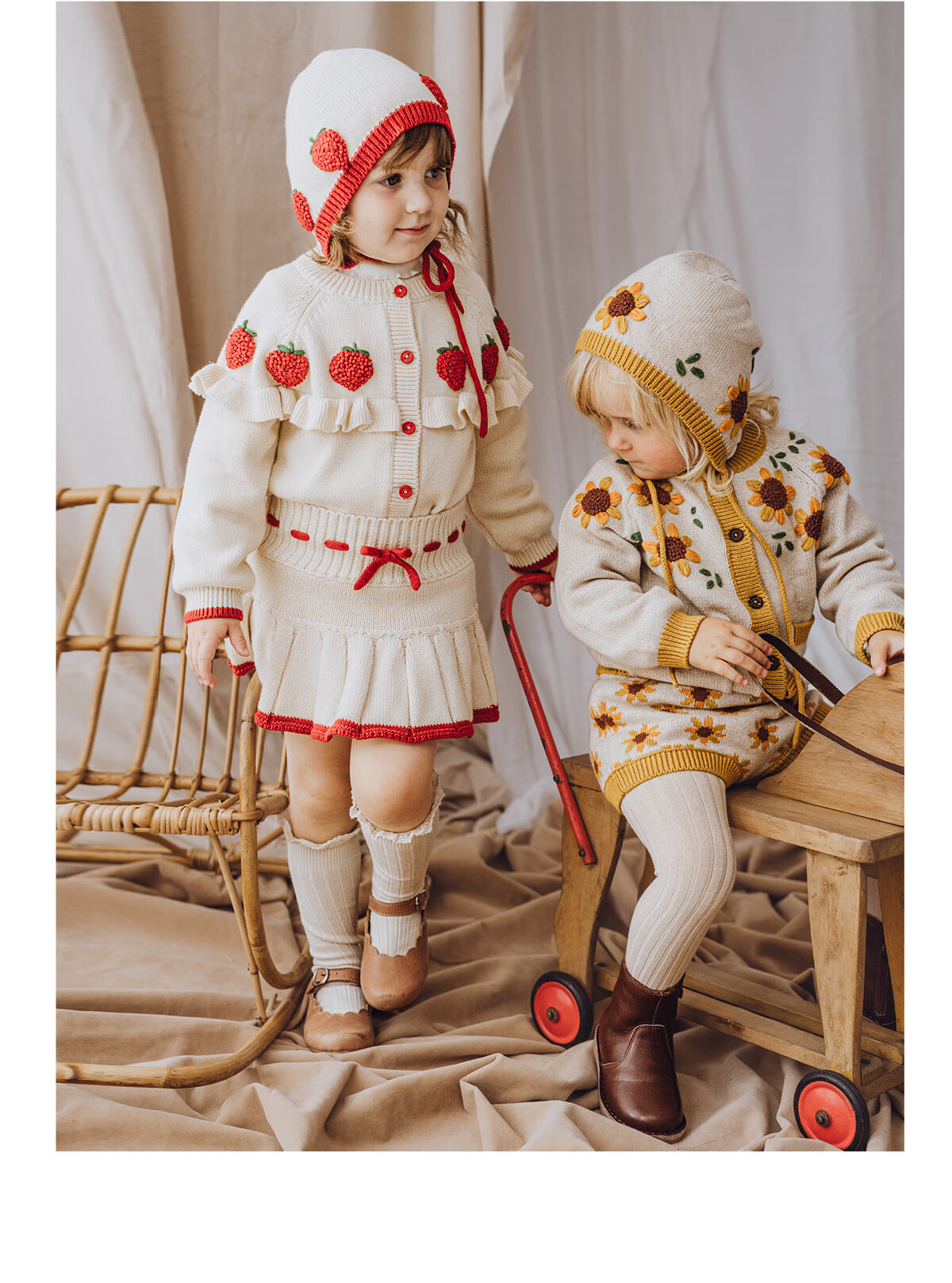 Happyology UK Hand-Embroidered Sweater Kids Baby Girls Autumn Winter Coat Knitwear 8