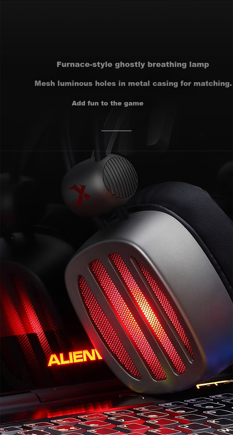XIBERIA S21 Gaming Headset, Over-Ear Computer 7.1 Sound, Wired Earphones for Mobile Phones, Compatible with Delta Audio [Same As Used by Professionals] 11