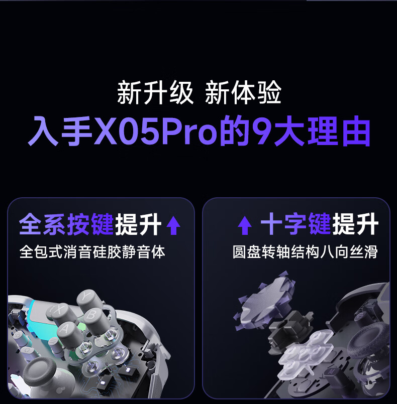EasySMX Yishu Ma Jueying X05pro Game Controller for PC, Black Myth: Wukong Steam Endless Blue Bluetooth Trigger Vibration Wireless Mobile IPad Silent Switch 2nd Generation Controller White 1