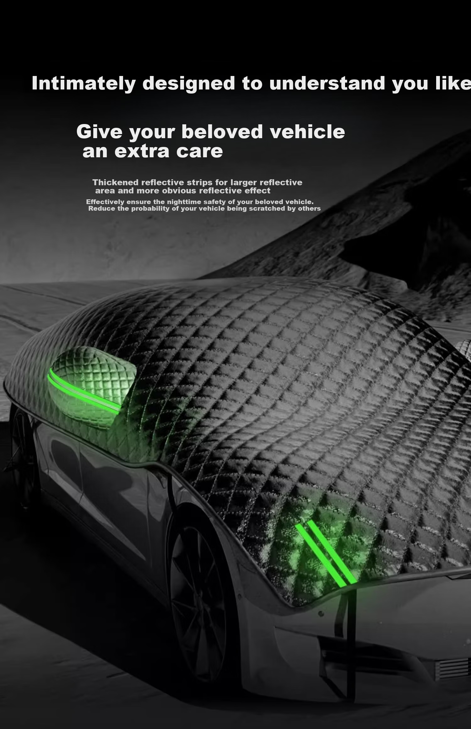 HELLOLEIBOO Car Sunshade, Windshield Cover, Sun Protection, All-Season Universal, Window Cover, Winter Thickened Half Car Cover 19