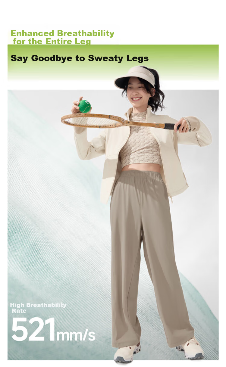 Beneunder Wide-Leg Pants, Casual Trousers for Women, Sports Ice Silk Sun Protection Long Pants, Loose Fit Spring And Summer Soft Support, New Style AL844, Size 25 13